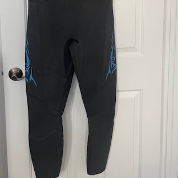 Mens Pro-Motion Triathlon Full Body Black & Blue Full Body Zip Up Wetsuit Size - Picture 2 of 8
